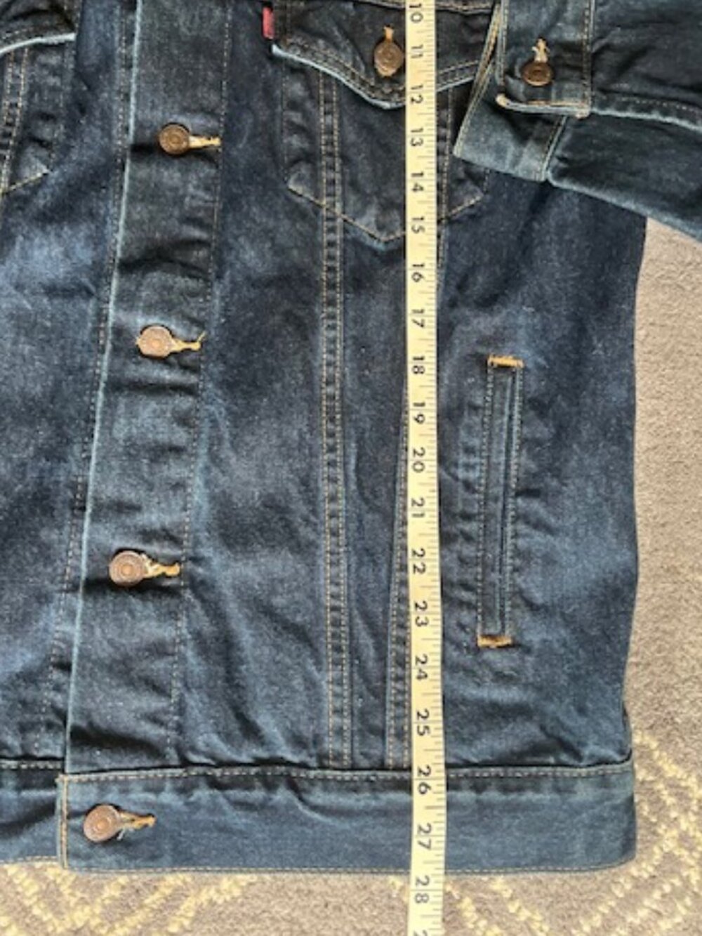 Levi's Men’s Original Denim Trucker Classic Jacket Size Large - Picture 9 of 10